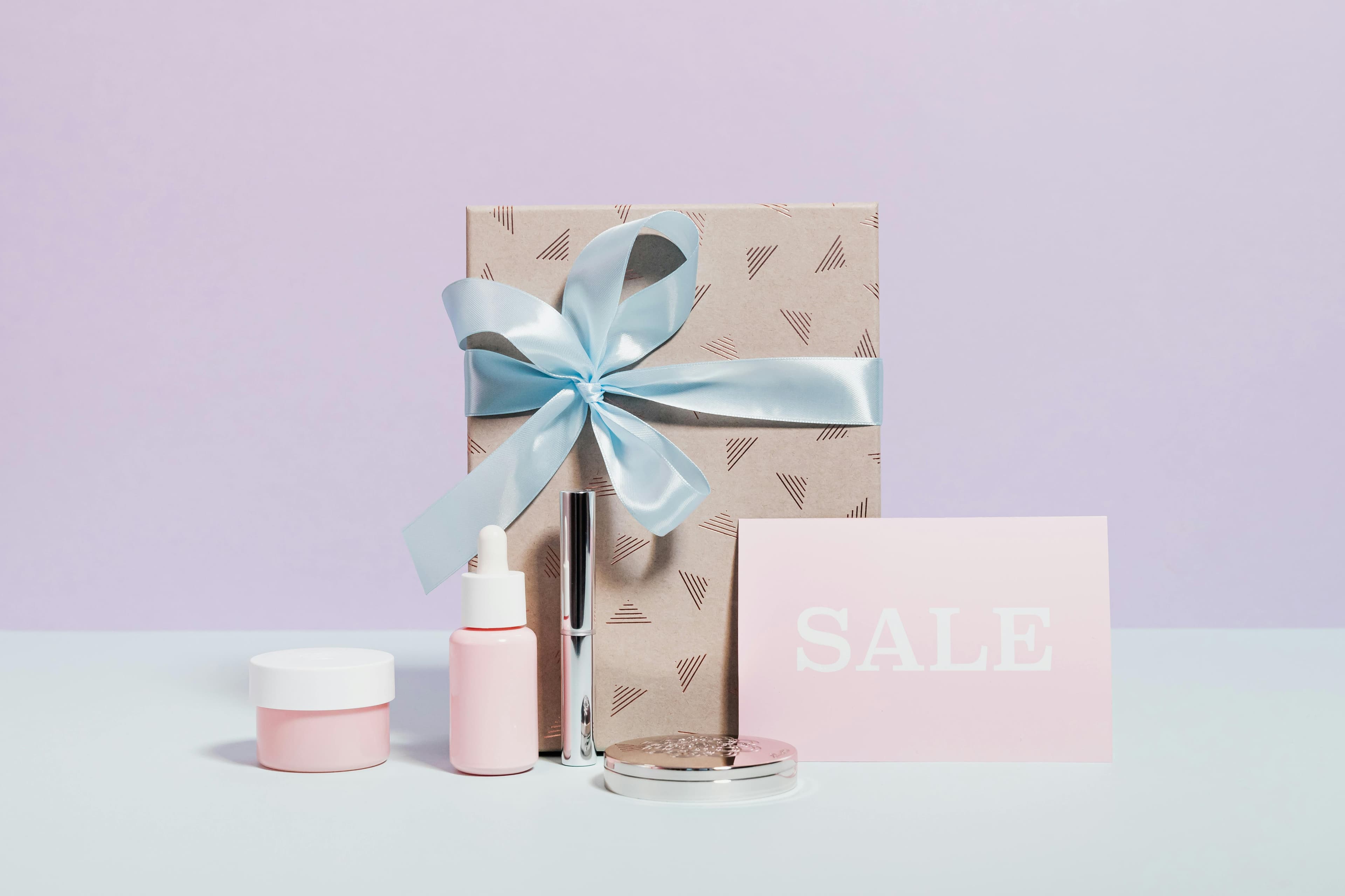 Curated product bundle gift set with multiple items wrapped and displayed together